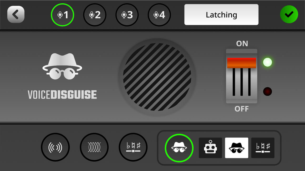 RØDECaster Pro II voice disguise setup screen