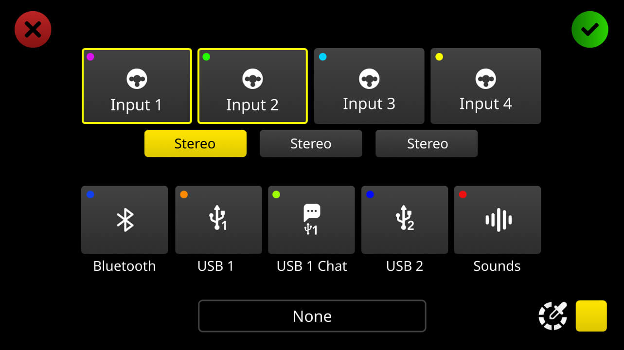 RØDECaster Pro II fader assignment screen