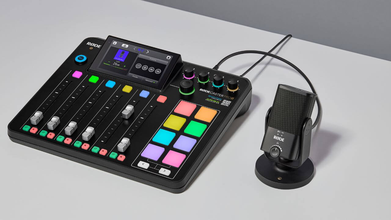 NT-USB Mini connected to RØDECaster Pro II
