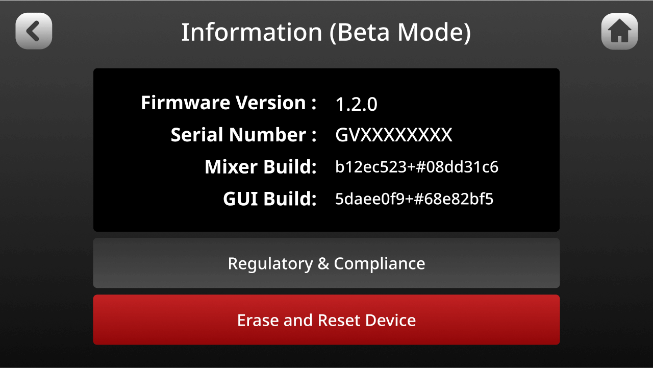 RØDECaster Pro II beta firmware screen