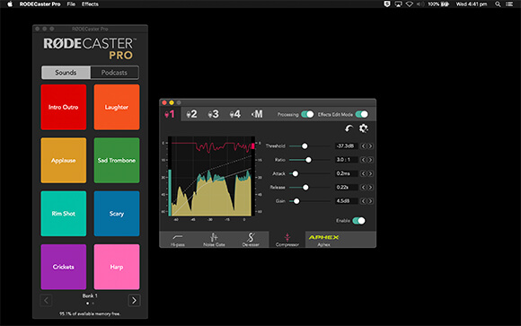 RØDECaster Pro Companion App settings