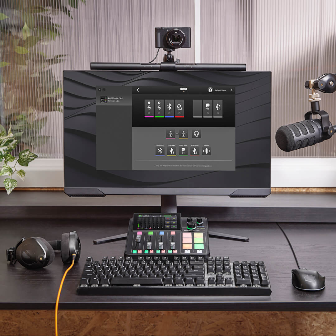 RØDECaster Duo connected to RØDE Central