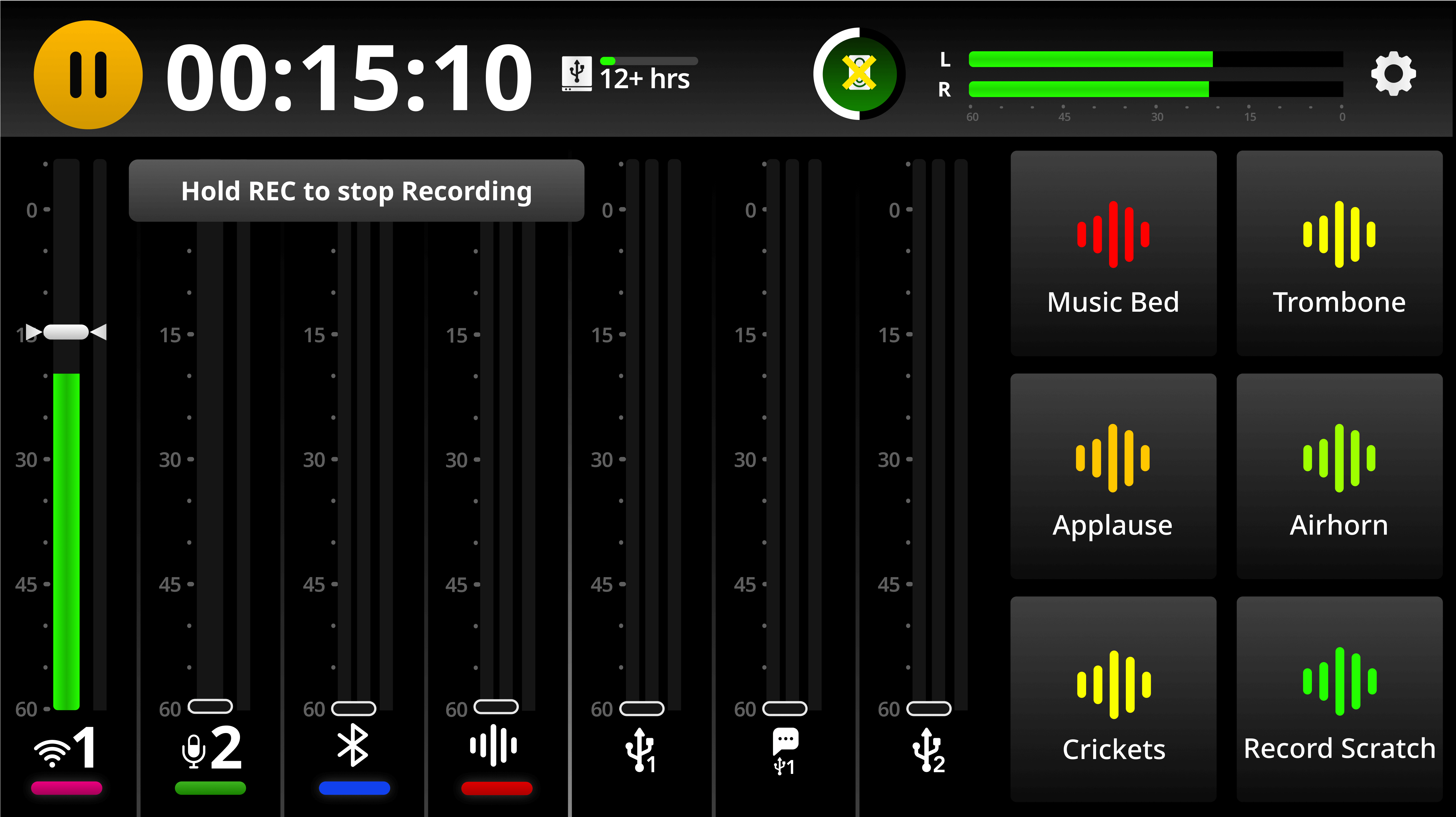 RØDECaster Duo pause recording option