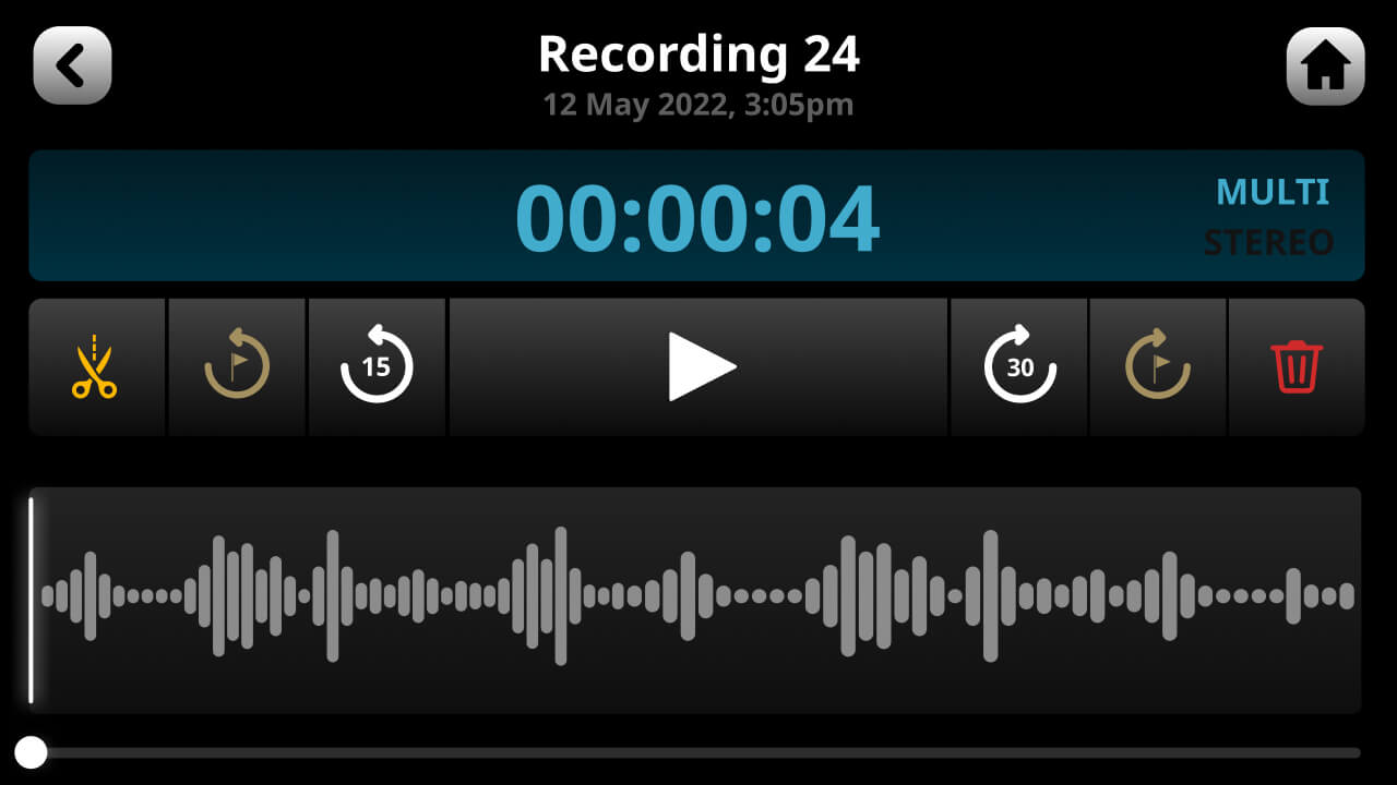 RØDECaster Duo recording playback screen