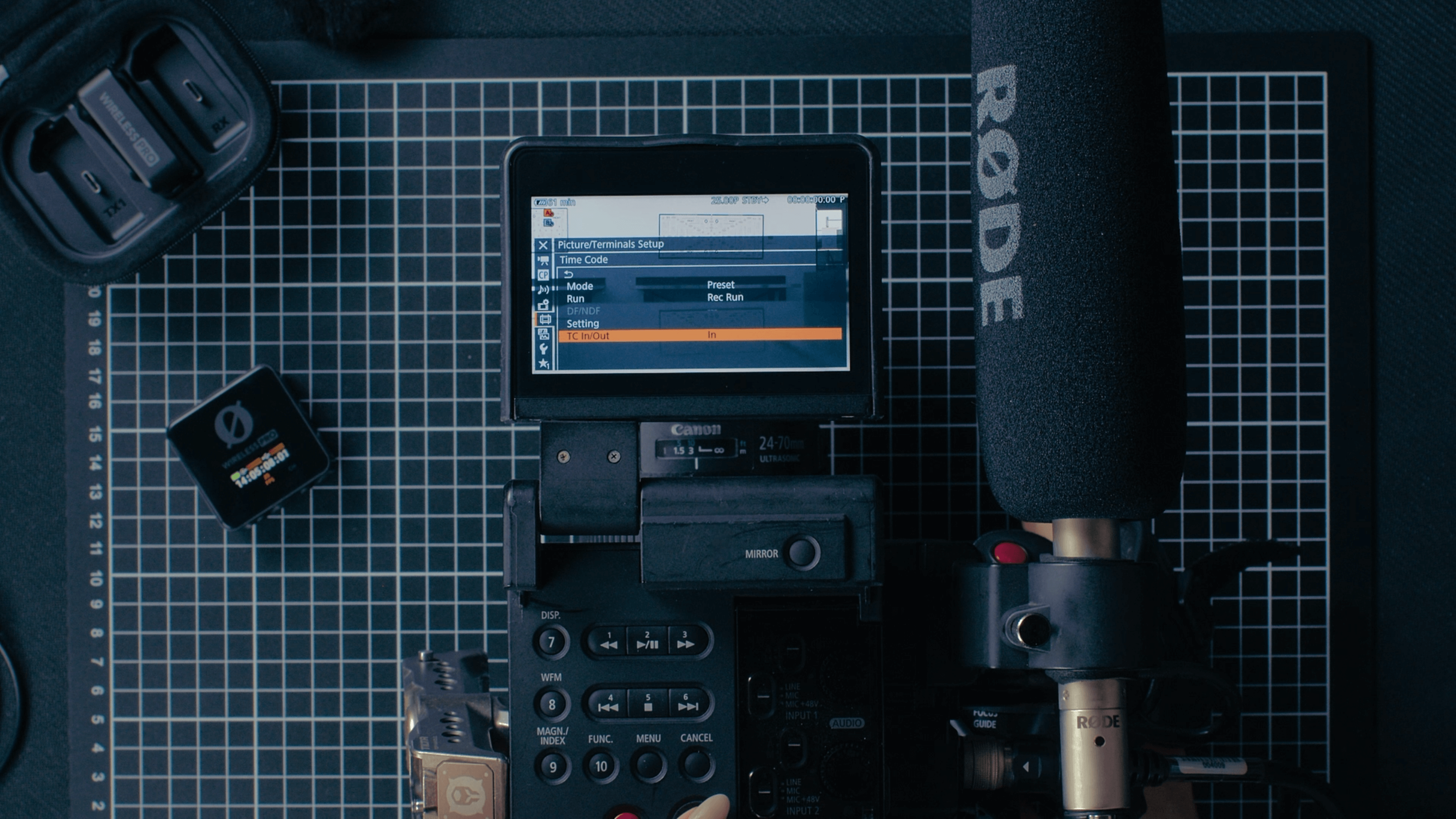 Canon C300 II - timecode menu