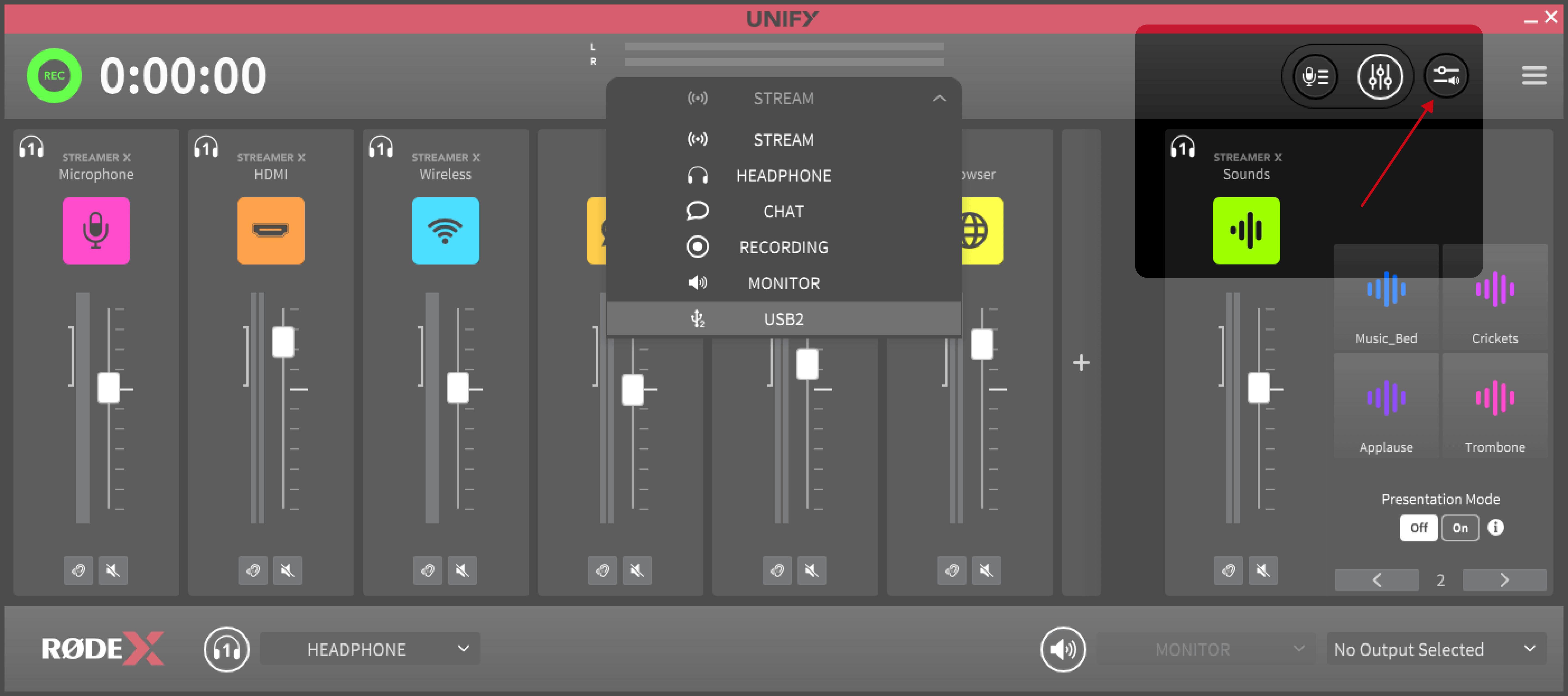 UNIFY sound mixer