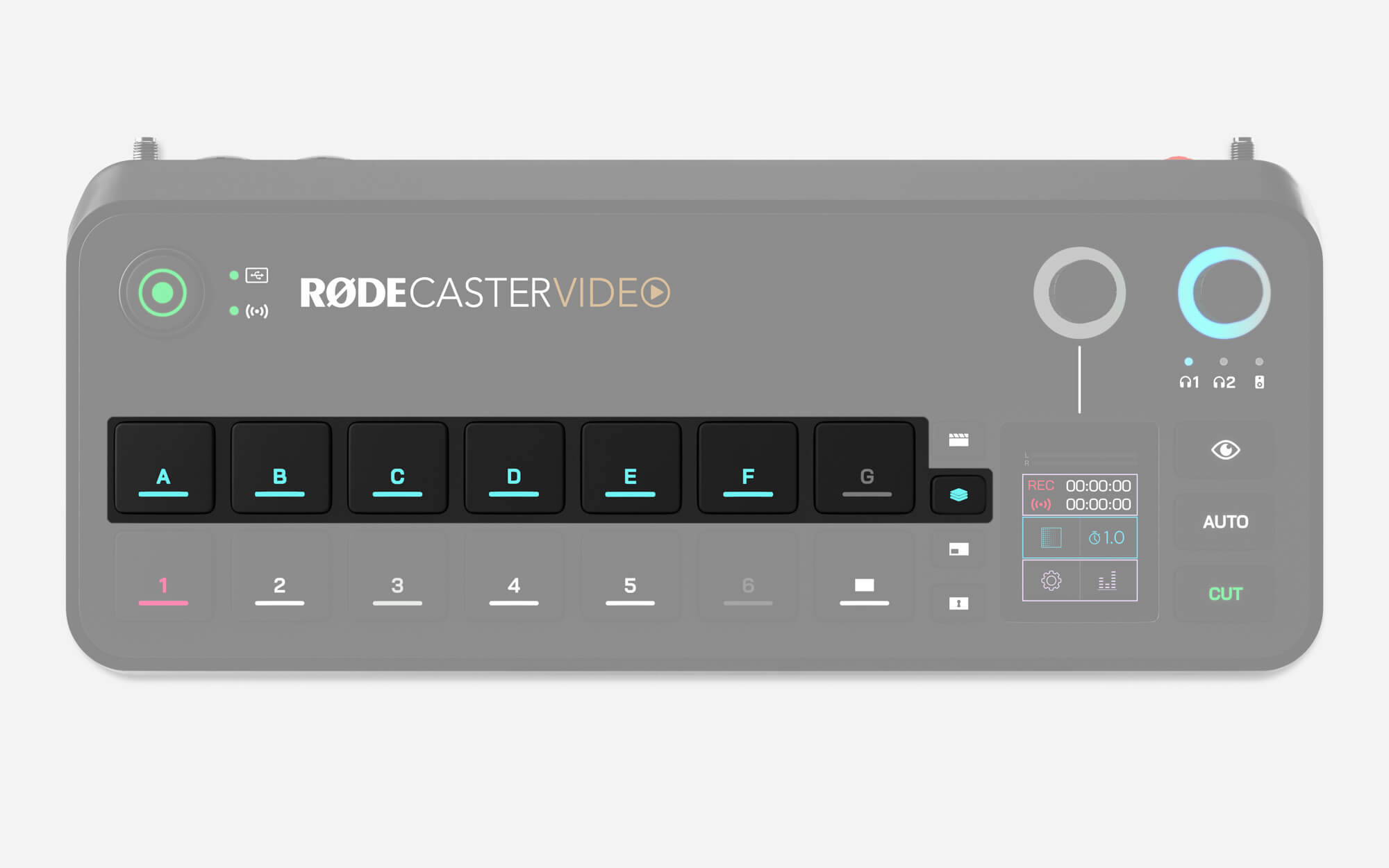 RØDECaster Video overlay button