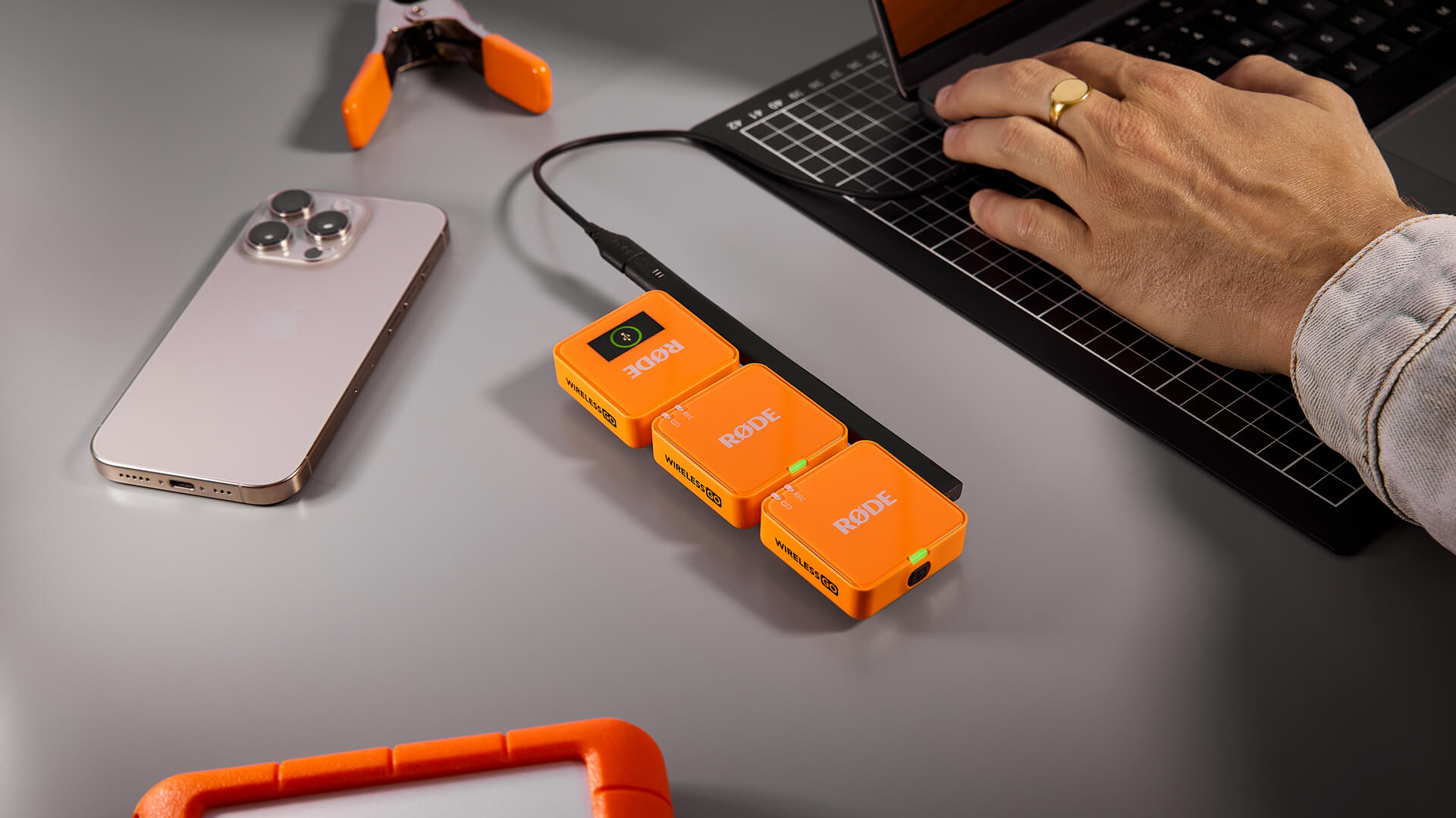 Orange Wireless GO (Gen 3) units being charged via SC33