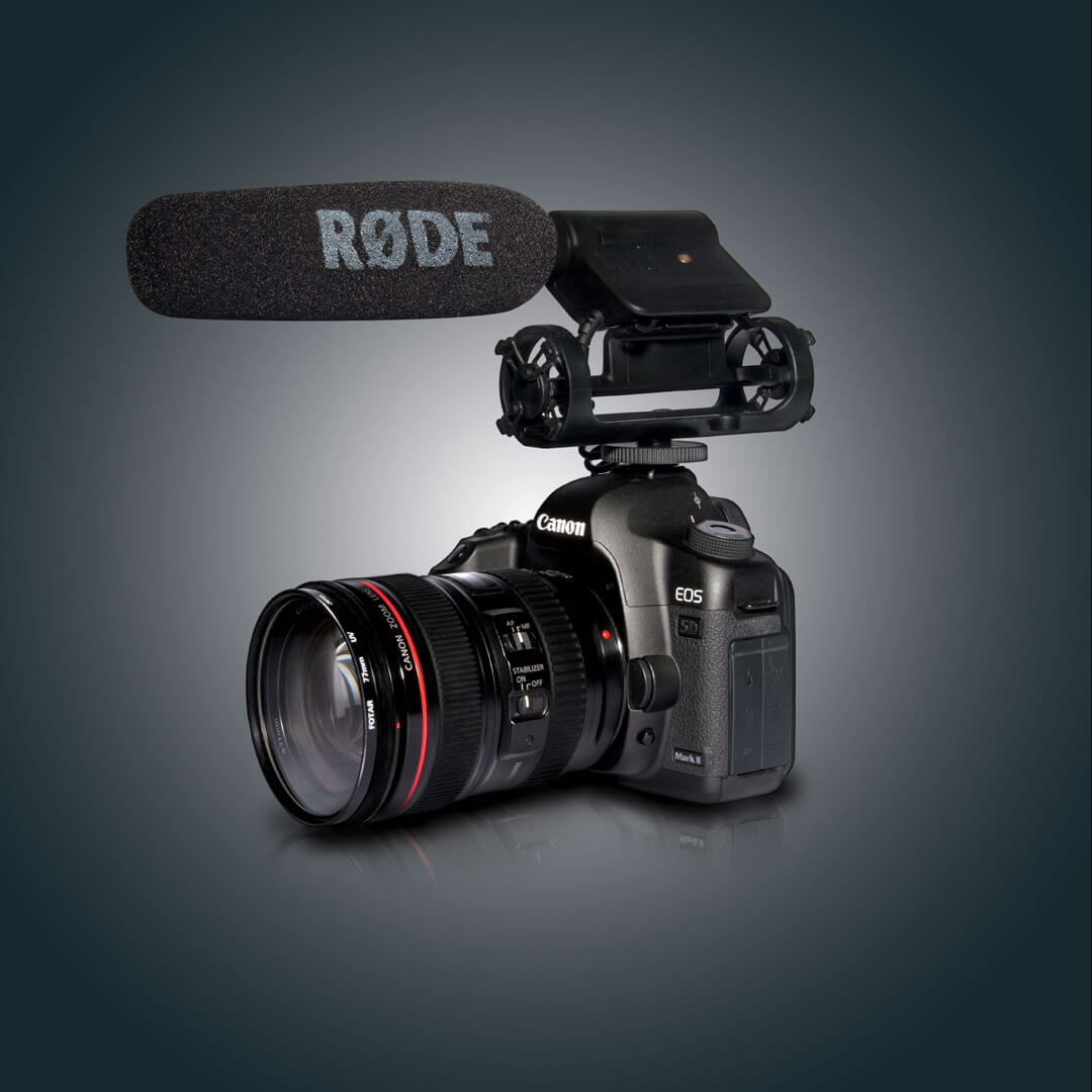 Rode microphone on DSLR camera