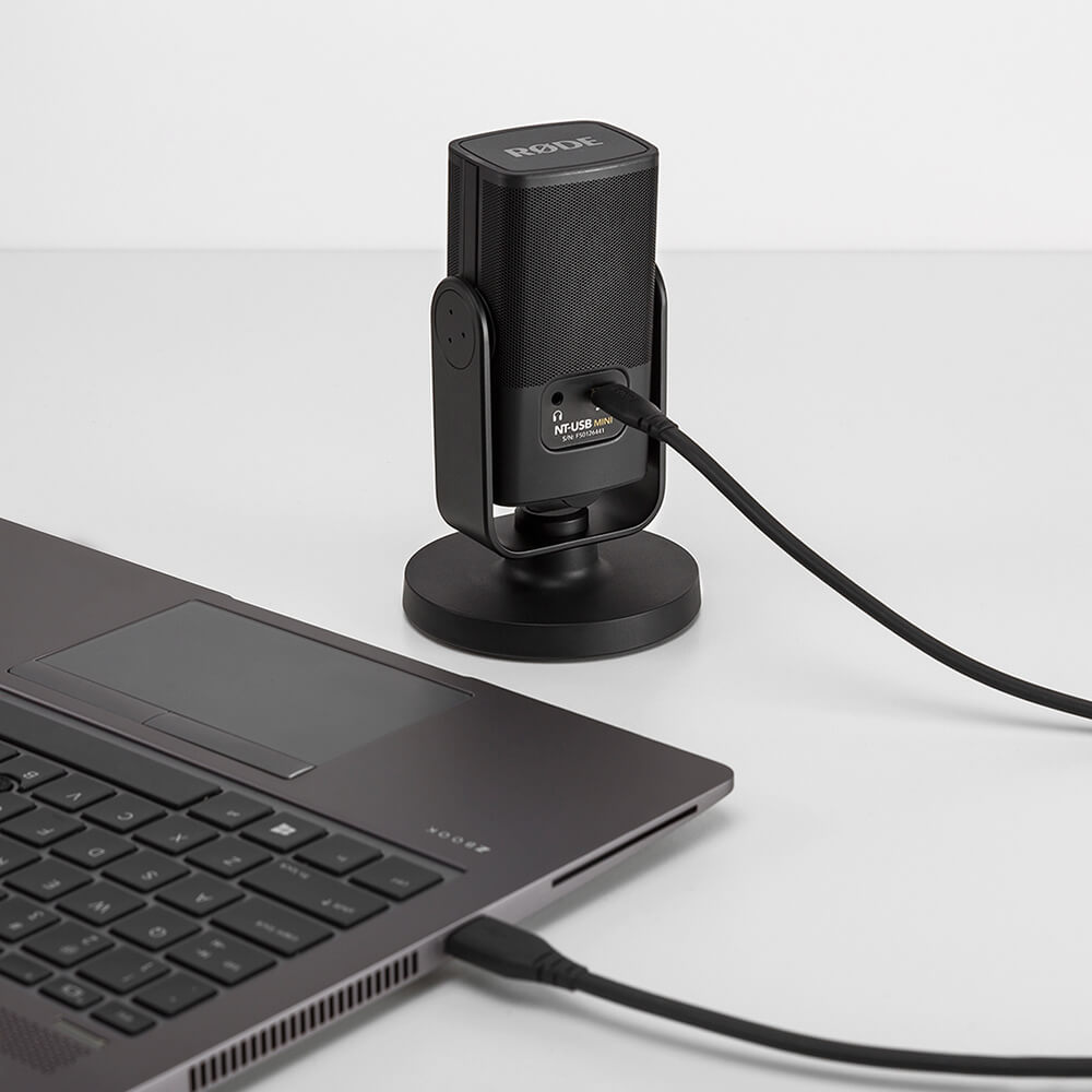 NT-USB Mini connected to laptop via USB